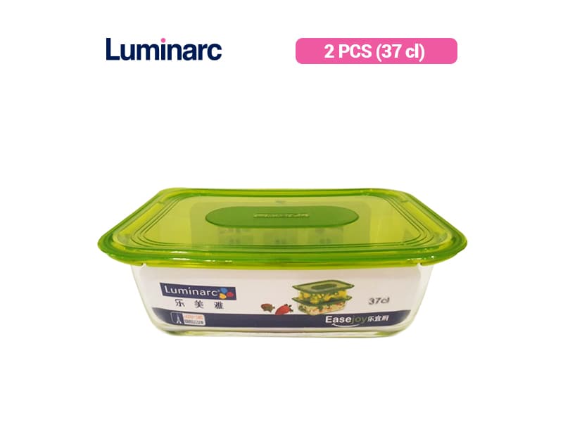 Luminarc Penyimpan Makanan Easejoy Rect Box 37 Cl / 2 pcs