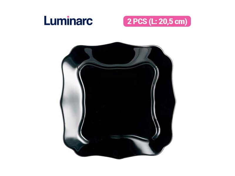 Luminarc Piring Kue Authentic Black / 2 Pcs