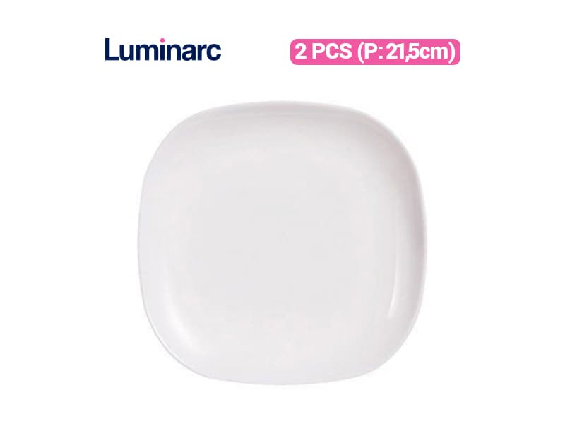 Luminarc Piring Kue Sweet Line White Dessert Plate / 2 pcs
