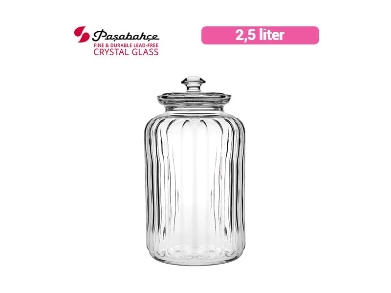 Pasabahce Toples Viva w/lid Glass 2.5 ltr-pcs