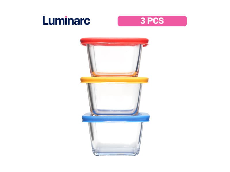 Luminarc Kotak Makan Kecil 20 Cl / 3 Pcs 