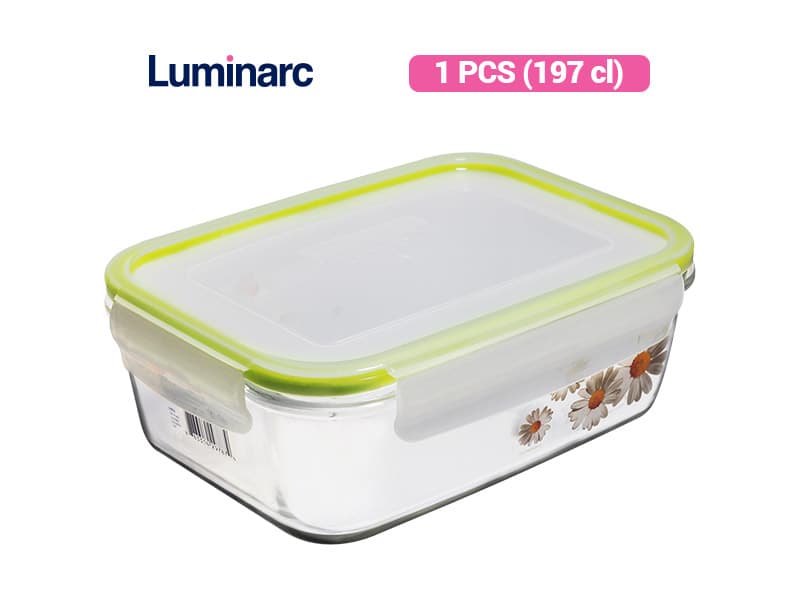 Luminarc Penyimpan Makanan PureBox Paquerette Rectangular 197 Cl / pcs