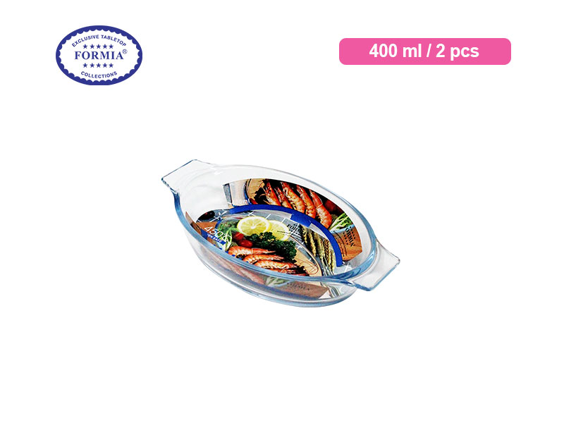 Formia Penyaji Bake & Serve Oval Dish 400 ml / 2 pcs