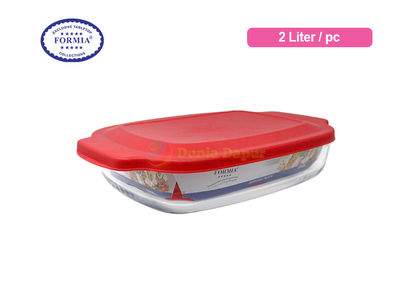 Formia Bake & Serve Rectangular Dish 2.0 L Red Lid / Pc