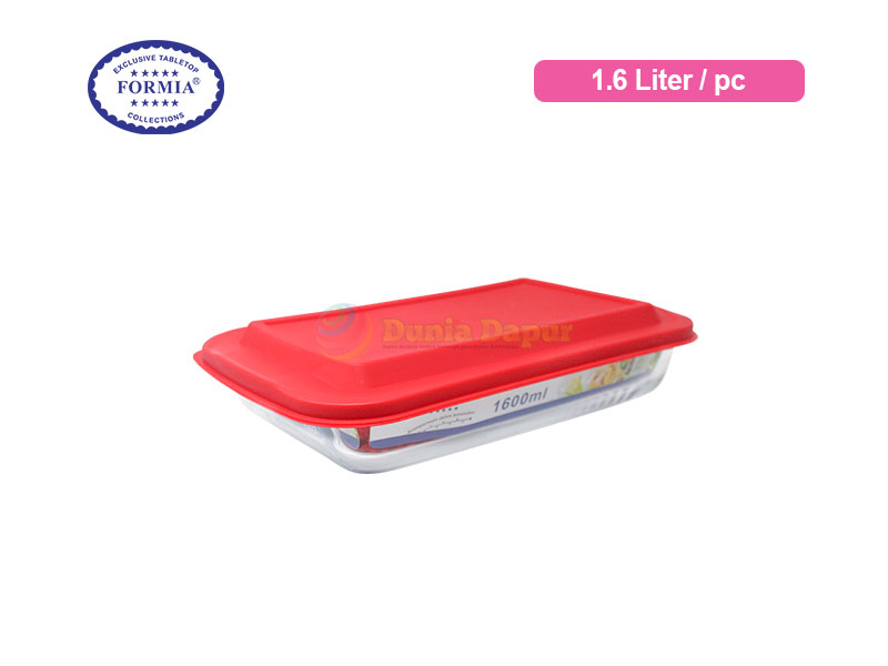 Formia Bake & Serve Rectangular Dish 1.6 L Red Lid / Pc