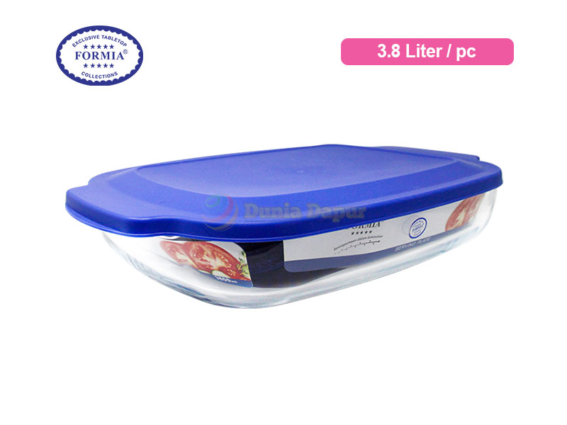 Formia Bake & Serve Rectangular Dish 3.8 L Blue Lid / Pc