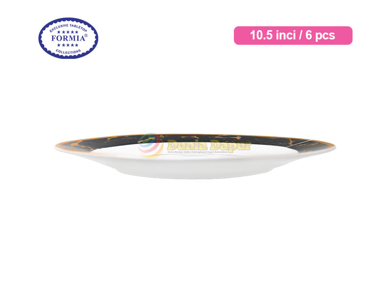 Formia Dinner Plate 10.5 Inci  Black Marble / 6 pcs