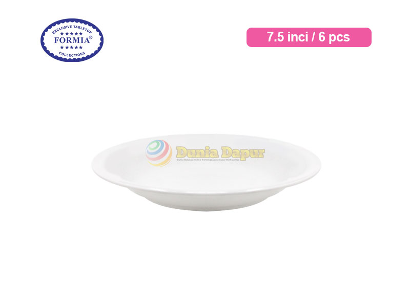 Formia Soup Plate 7.5 Inci  White Body / 6 pcs